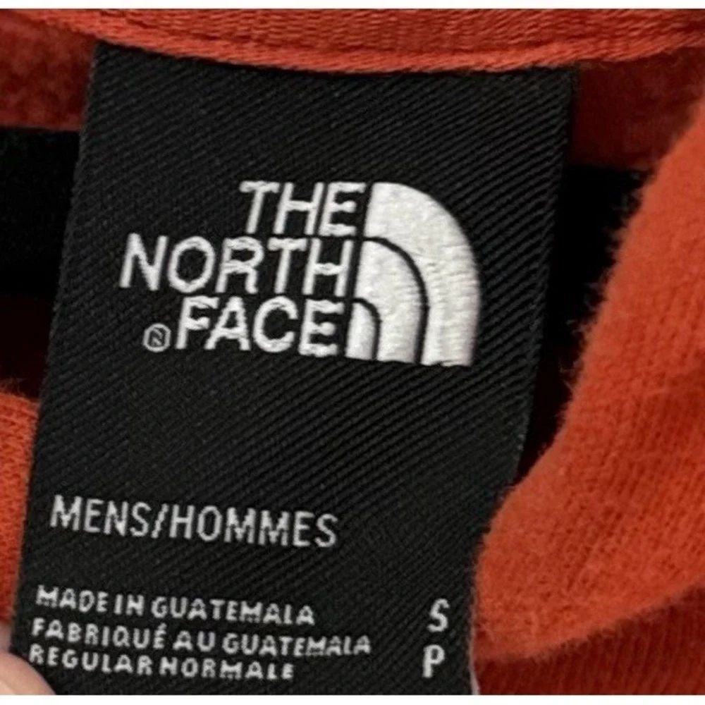 The North Face Hoodie Men's S Orange Never Stop Exploring Back Graphic Pullover